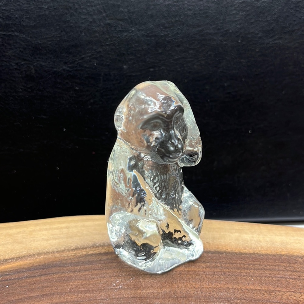 Vintage Crystal Handmade Belford Monkey From Czechoslovakia.